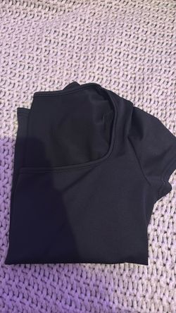 SHIEN Black Crop Top Body Suit