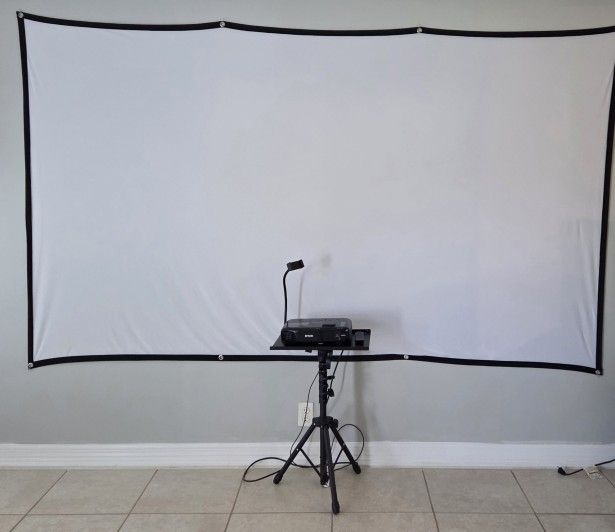 Projector, Screen And Adjustable Stand