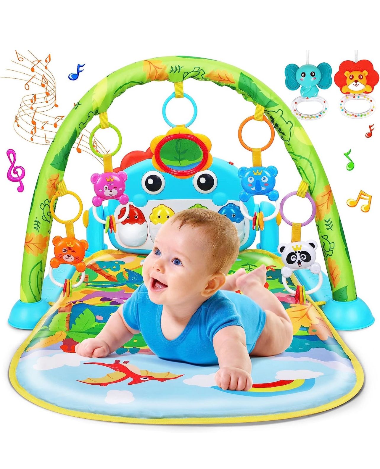 Baby Toys Tummy Time Mat Toys Musical 
