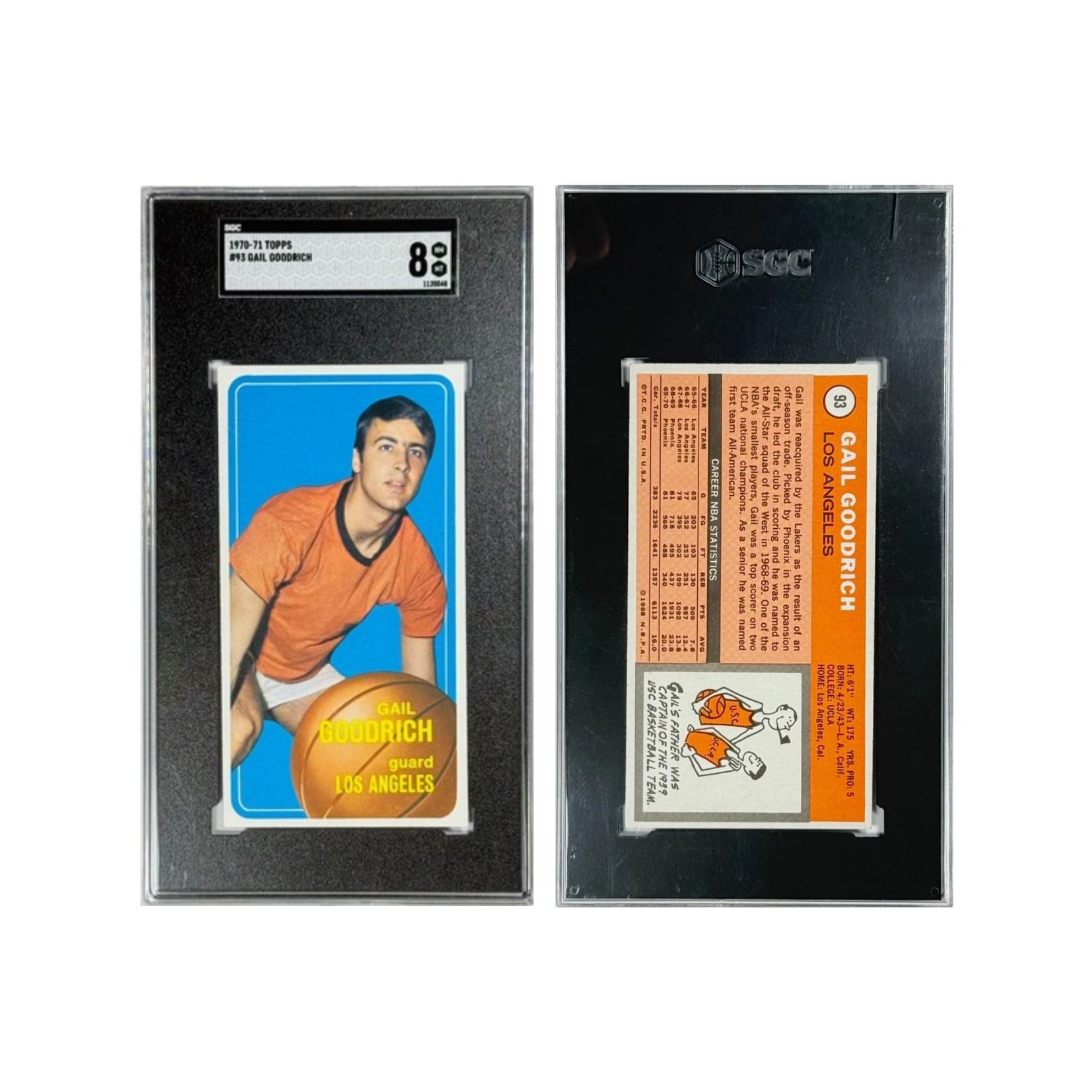Gail Goodrich (HOF) 1970 Topps #93 SGC 8 (NM-MT) Basketball Card