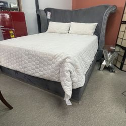 King Bed Frame Velvet 