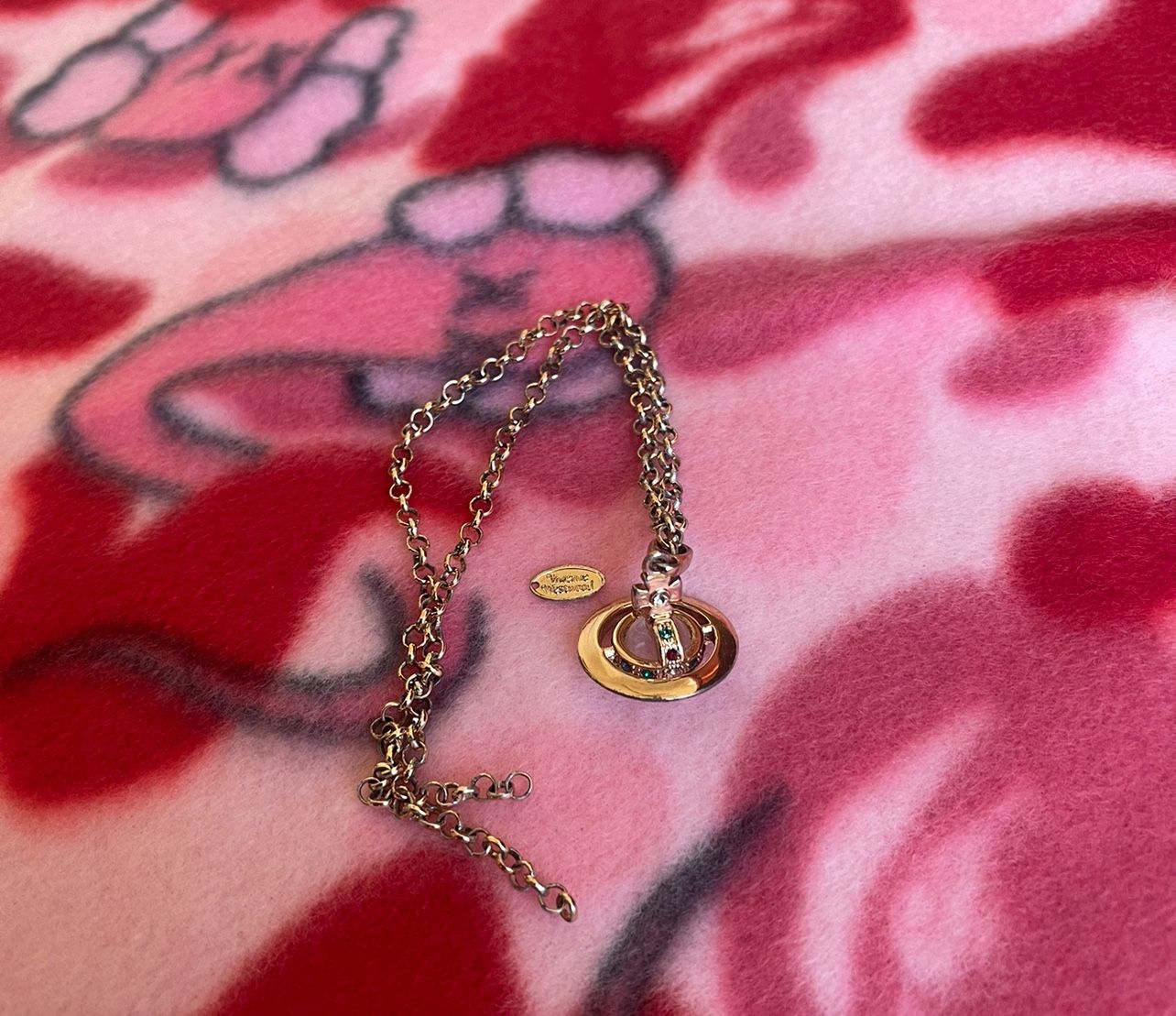 Vivienne Westwood Gem orbs choker Gold Plated Necklace