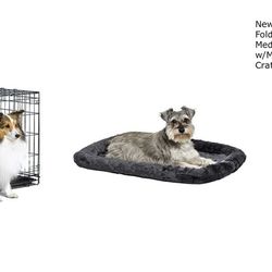 Medal Dog Crate For Medium Dog With Dog Bed 30”