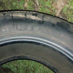 2 Tires One Is 15inch And The Other Is A 16inch