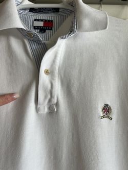 Vintage Y2K Shirt White Polo Short Sleeve Crest Logo Men's M Tommy Hilfiger  for Sale in Allen, TX - OfferUp