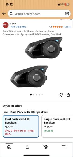 Sena 30K Motorcycle Bluetooth Headset Dual Pack