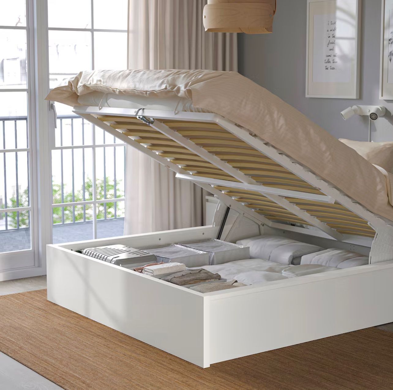 IKEA Malm Storage Queen Bed Frame 