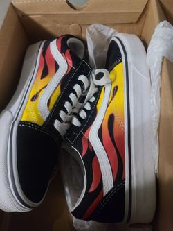 VANS shoes 4.5 Mens 6.0 Womens Flames