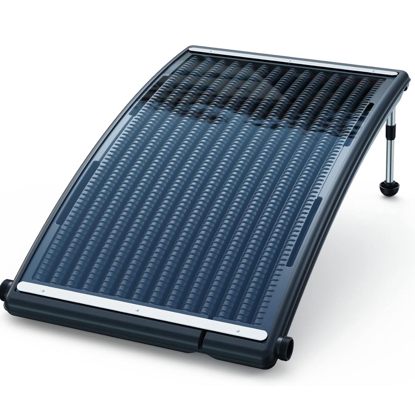 Curve Solar Pool Heater, Made for Above-Ground and Inground Pools, Includes 2 Adapters, 2 Hoses & Clamps