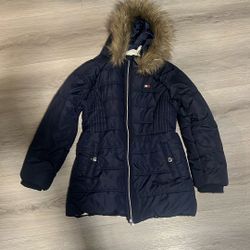 Blue Tommy Hilfiger Jacket With Furhood