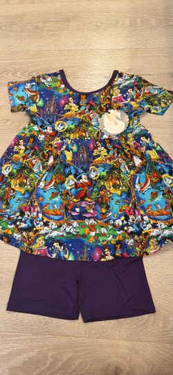 7/8 BAMBOO DISNEY PEPLUM SET