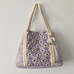 America and Beyond Evil Eye Beaded Tote