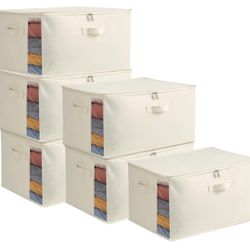 6-Pack Large Canvas Comforter Storage Bags