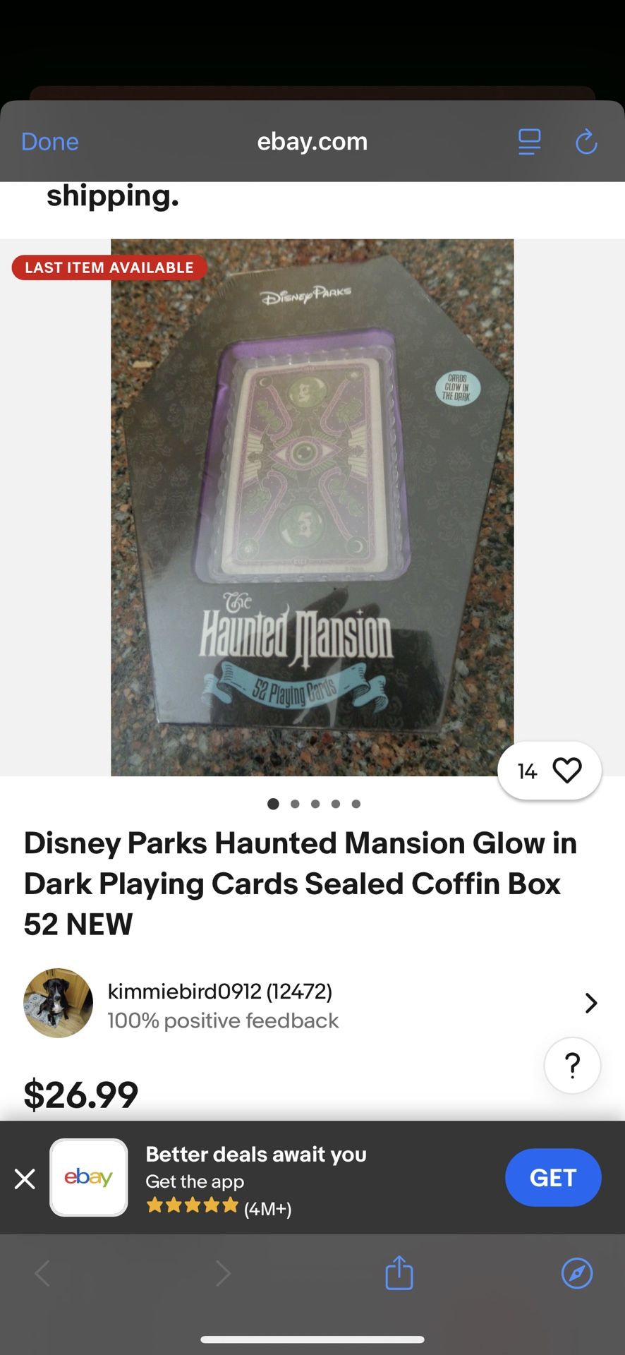 Disney parks haunted mansion cards