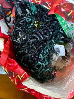 Christmas tree lights + stand