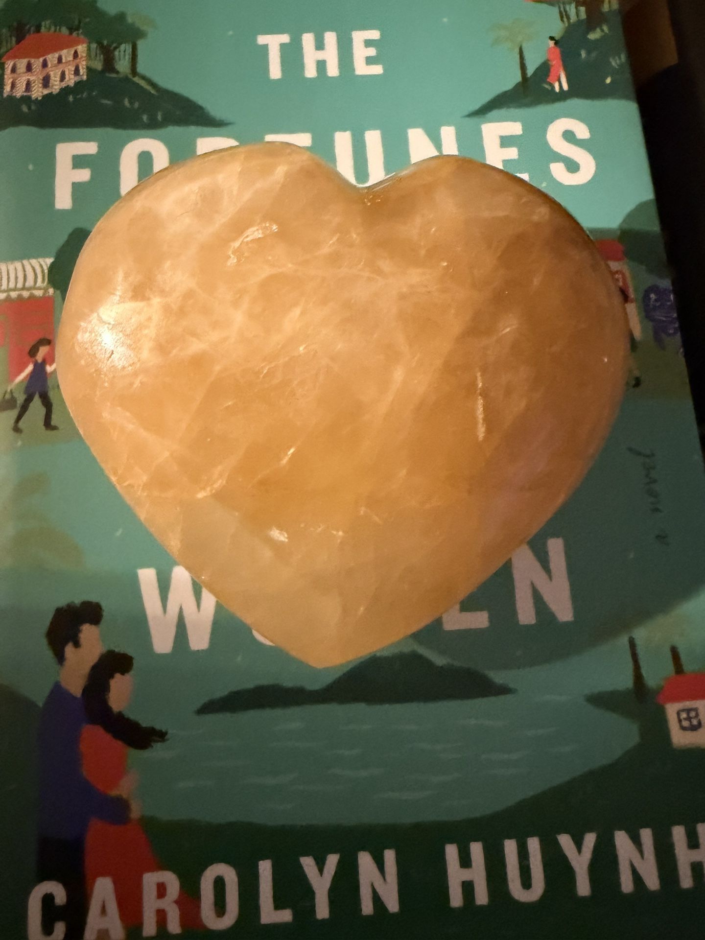 Orange Calcite Crystal Heart