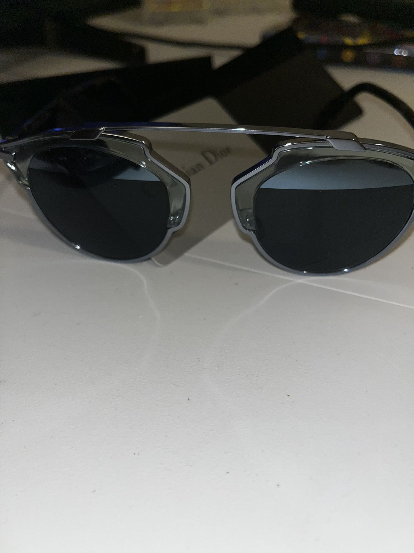 Dior So Real Sunglasses in Light Blue/Havana 