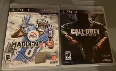 Call Of Duty Black Oops And Madden NFL 13 (Great Condition)