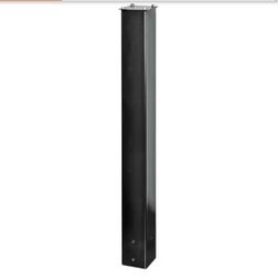 Galvanized Steel In-Ground Mailbox Post in Black