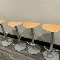 4 wooden And Metal Stools