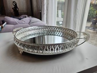 Silver Mirror Tray