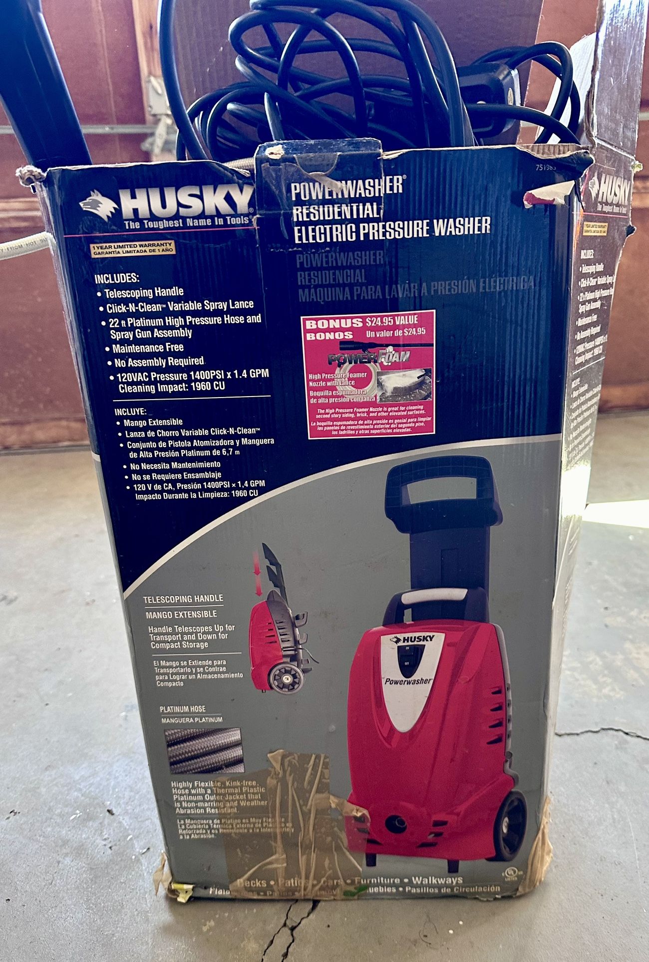 Husky 1400 PSI Residential Electric Pressure Washer