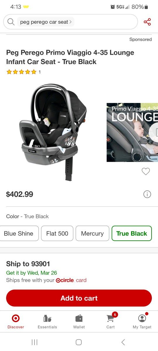 Peg Perego Primo Viaggio 4-35 Lounge Infant Car Seat