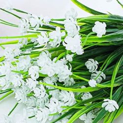 utdoor Artificial Boxwood UV Resistant Fake Stems Plants, Faux Plants Shrubs for Party, Office, Shop Decoration (Color : A