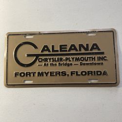 Vintage Auto Dealer Front Plate