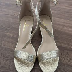 Gold Lulus Heels 