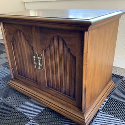 Drexel Solid Wood Cabinet End Table 