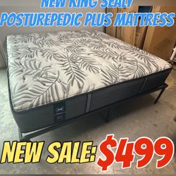 NEW KING SEALY POSTUREPEDIC PLUS MATTRESS