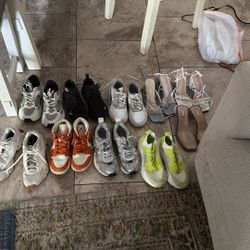  “mixed bundle – 9 pairs of women’s shoes, all gently used.”