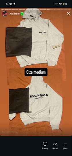 Essentials fear of god light oat meal hoodie