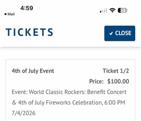 USS Midway tickets to watch fireworks