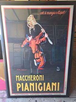 Maccheroni Pianiciani Print W/ Glass Frame