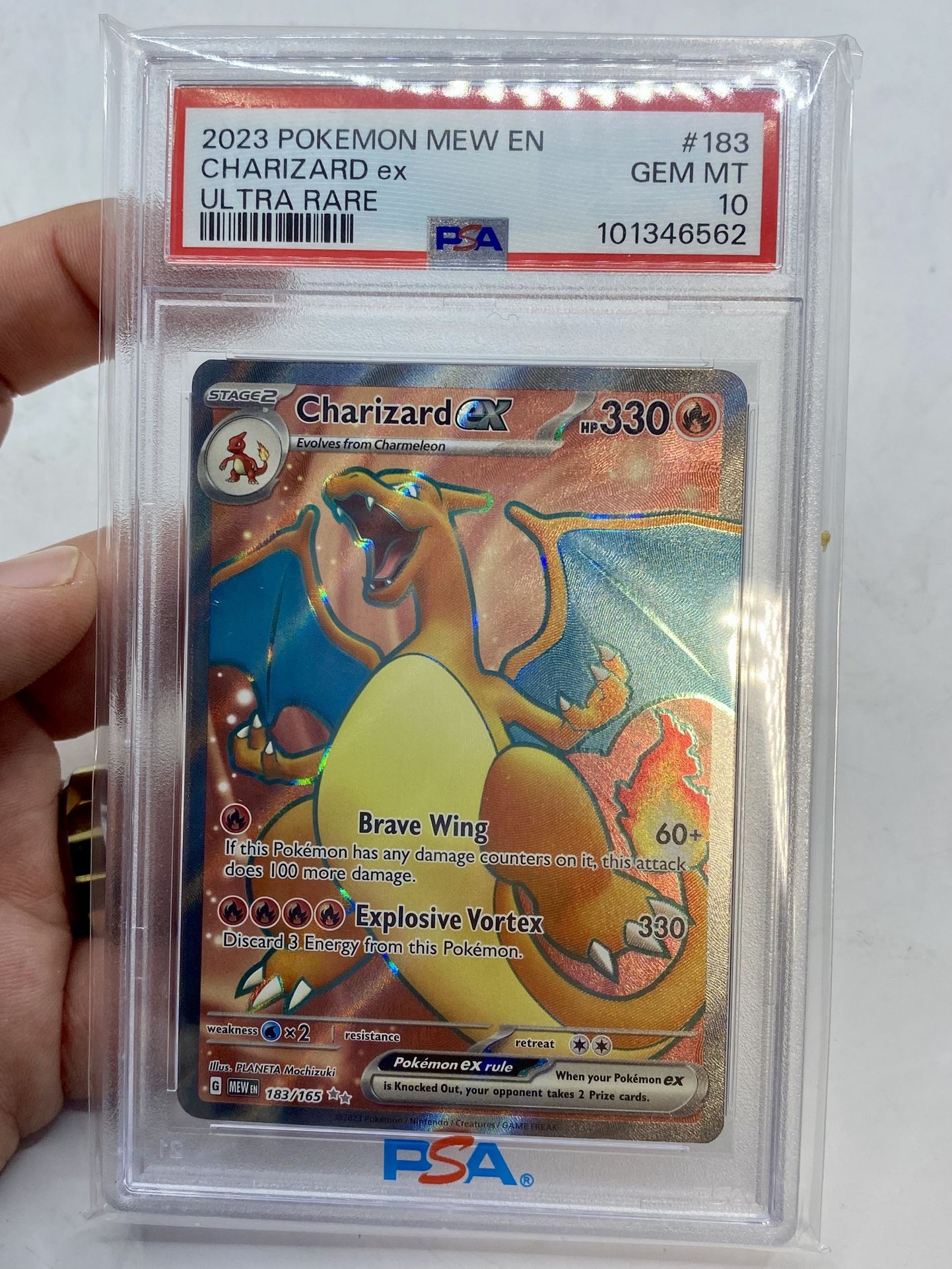 PSA 10 Gem Mint Charizard Ex Ultra Rare 183/165 Pokemon Scarlet & Violet 151