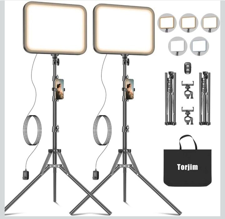  12'' LED Video Light Kit | High Brightness | 5 Lighting Modes