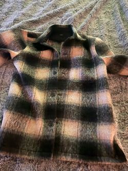 Plaid Flannel Shirt Jacket
