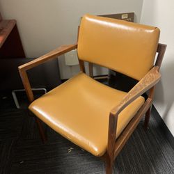 Leather And Wood Chair