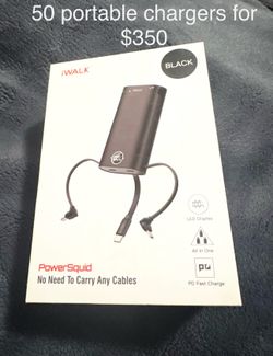 50 portable chargers for $150