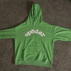 Sp5der Hoodie Slime Green Web