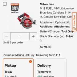 M-18 FUEL 18V Lithium-ion Brushless Cordless Circular Saw