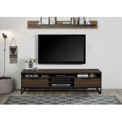 71 in. L DARK WALNUT TV Stand Mueble para TV de 71"