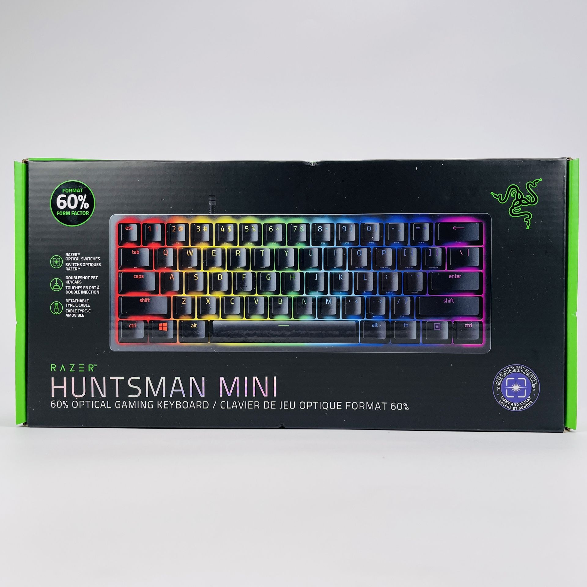 Razer Huntsman Mini 60% Optical Gaming Keyboard – Chroma RGB, Clicky Switches