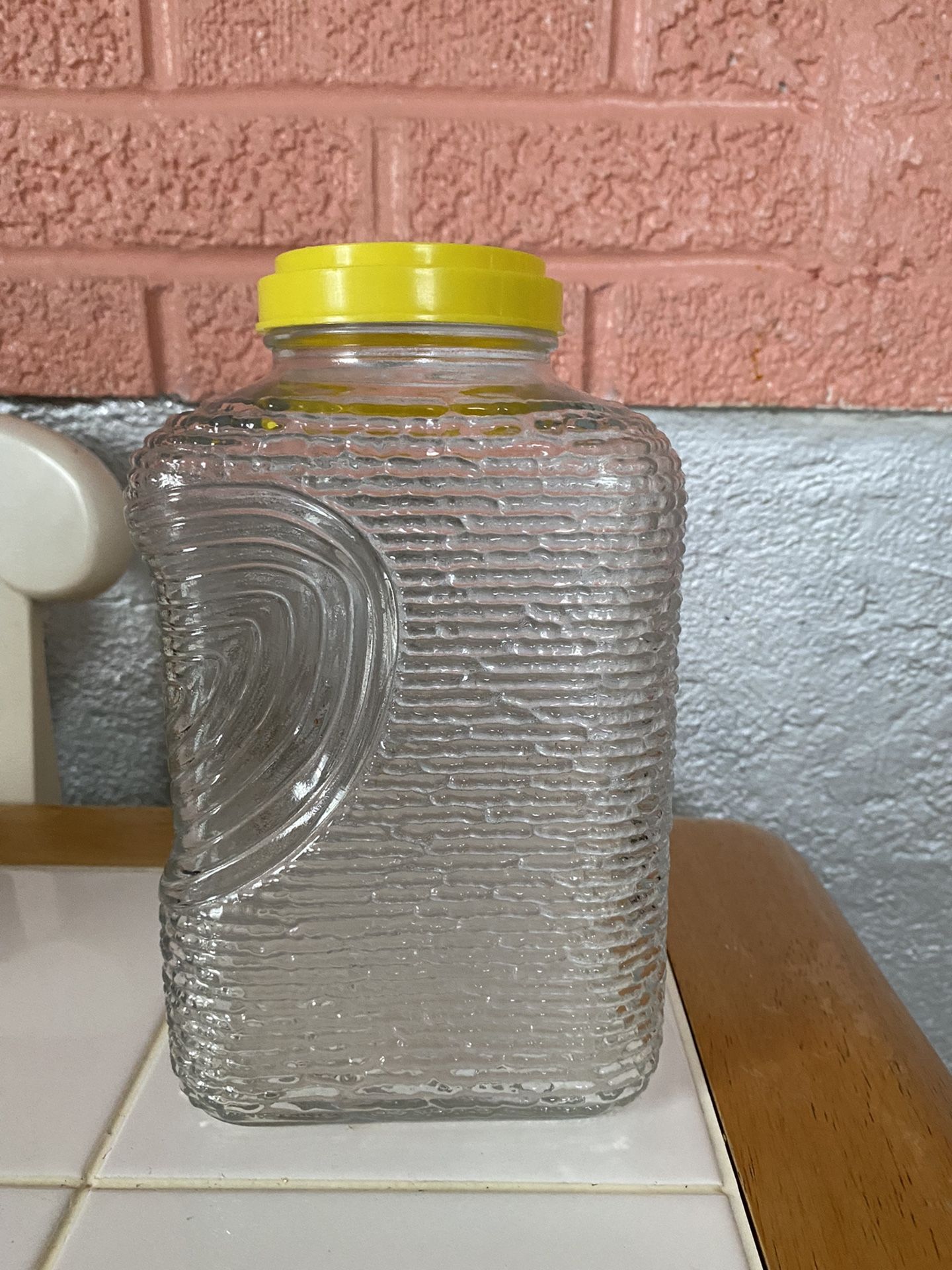 Vintage Glass Orange Juice Bottle 