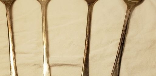 Vintange Sheffield Silver Plate Salad Utensils Set Of 4