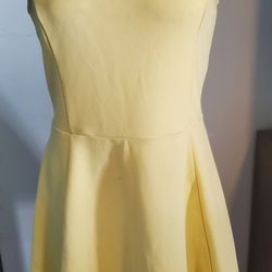 Casual Short Yellow Dress