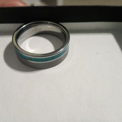 His And Her 3 Piece Opal Wedding Rings(Green)