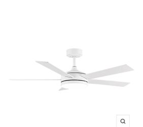 Vaczon 48” Industrial DC Ceiling Fan with LED Light & Remote, 5-Blade, Brand New